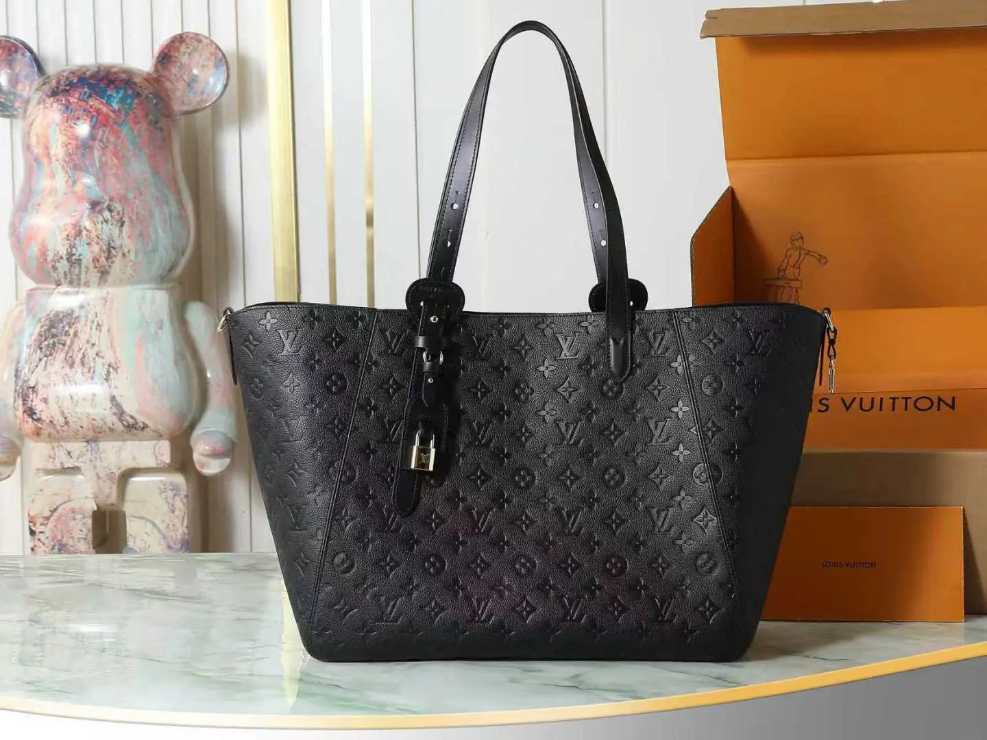 LV 黑色 托特包 大容量通勤款