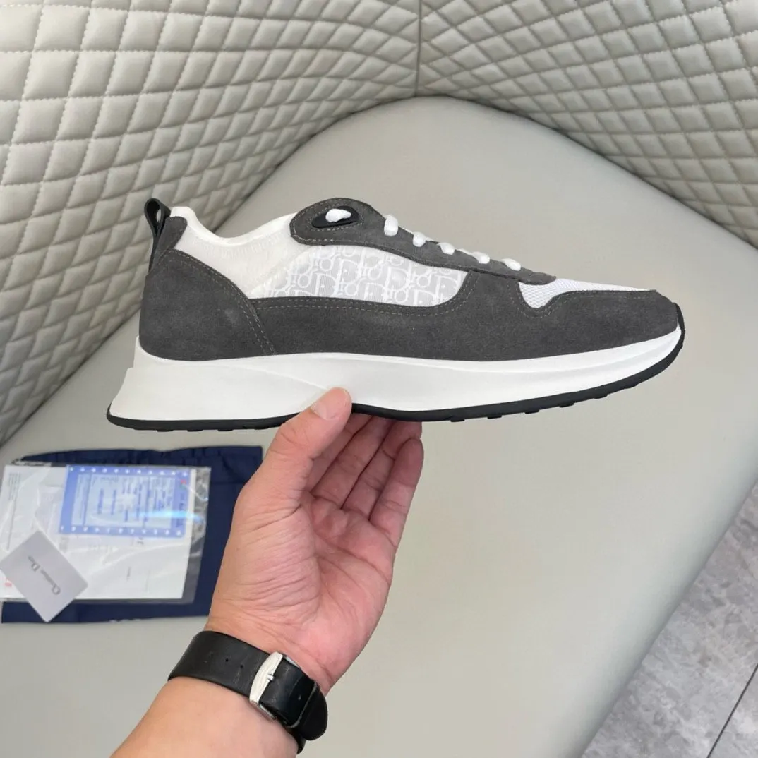 Dior B25 灰白拼色牛皮休閒鞋 經典款