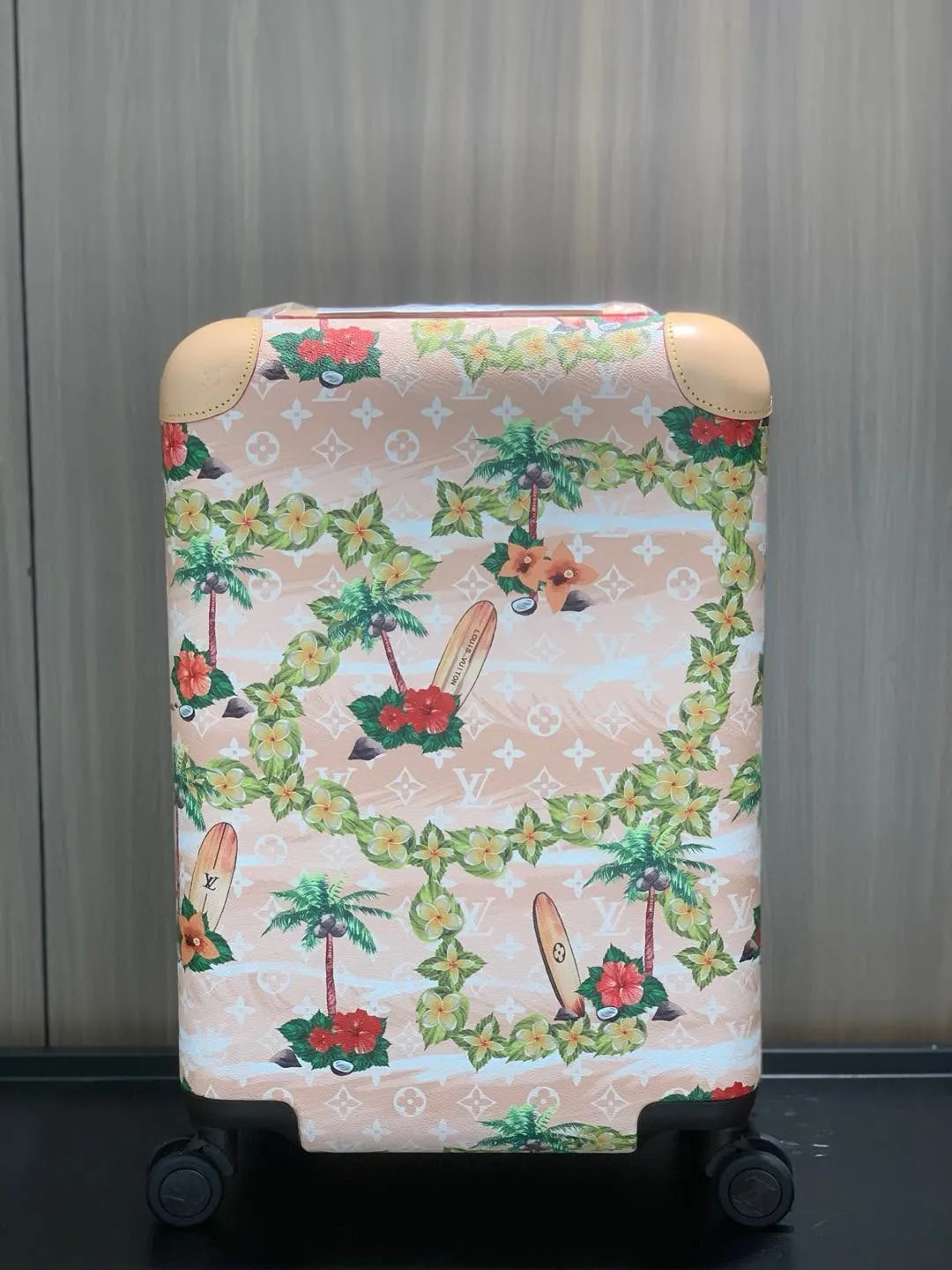 驴牌拉杆箱旅行箱 路易v 变色皮 海关锁 万向 行李箱 旅行拉杆款 輕便出行款