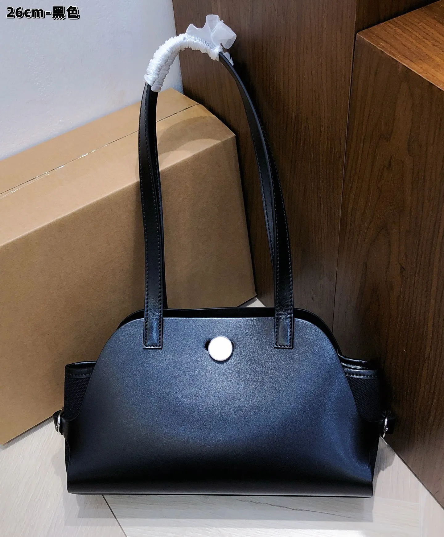 Hermes Black Hobo Shoulder Bag Vintage Canvas