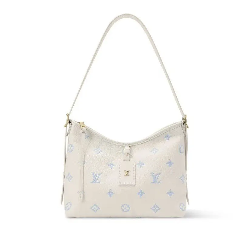 LV CarryAll 白色 藍色 Mo收納包 旅行收納款