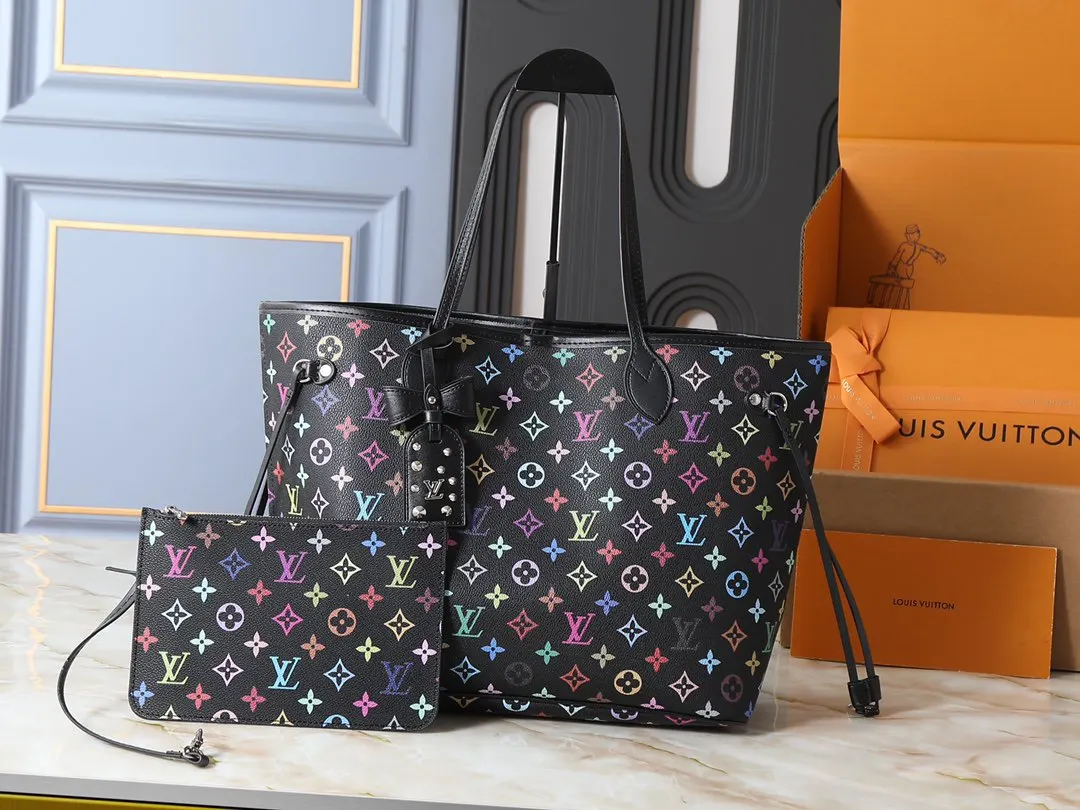 LV Neverfull 牛皮 收納包 旅行收納款