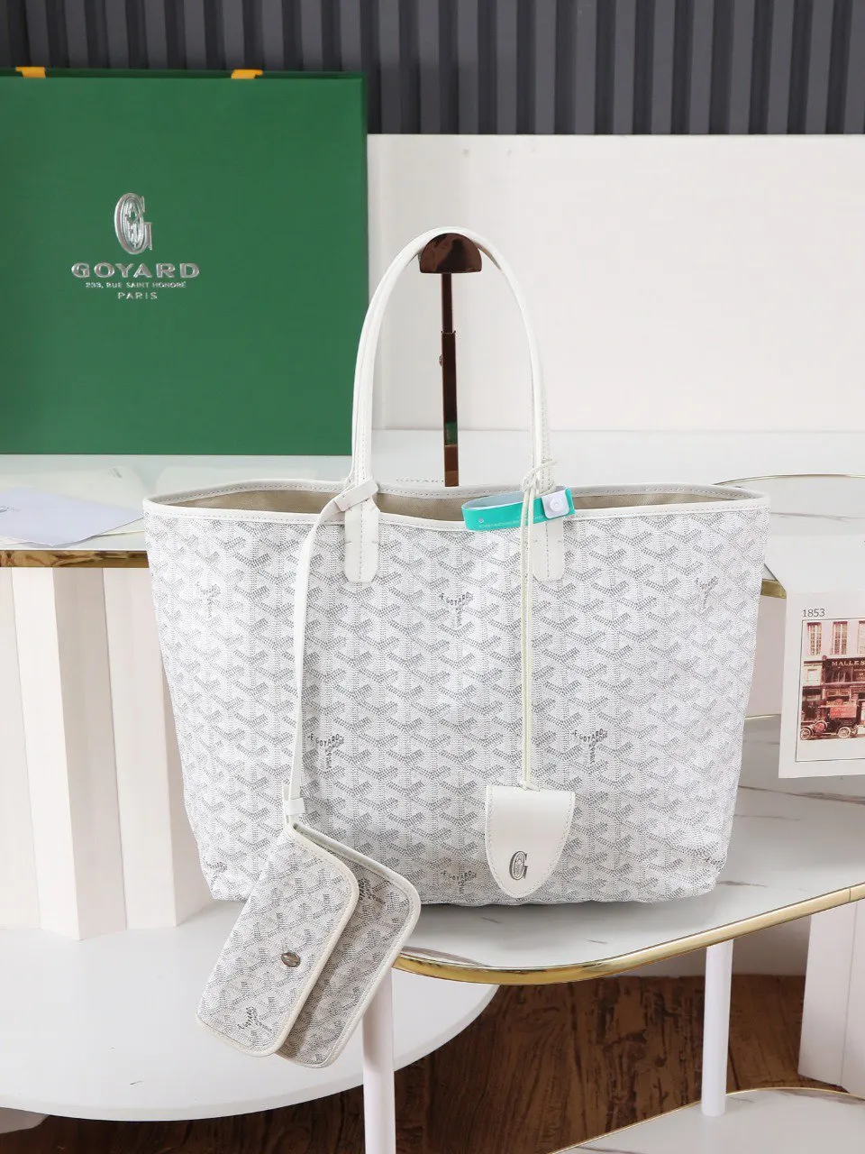 Goyard 白色 帆布 腋下包 复古腋下背款