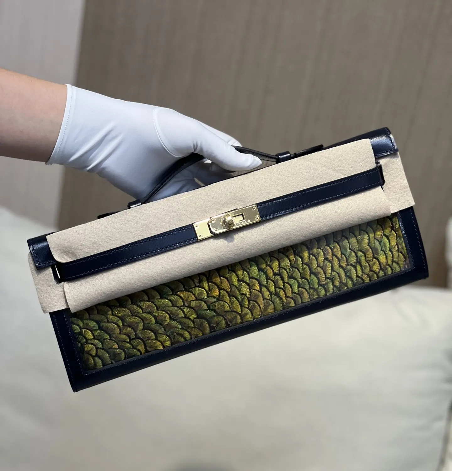 Hermes Kelly 孔雀綠 Box小牛皮 手提包 31cm 經典款
