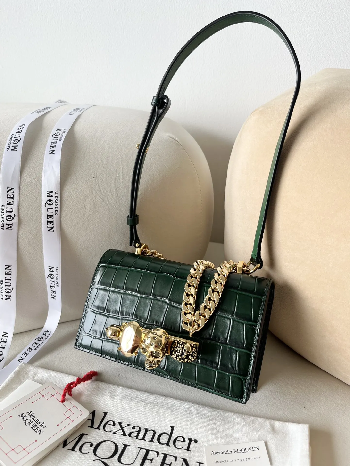 牛皮 亚力山大• Jewelled Satchel Min 收納包 旅行收納款