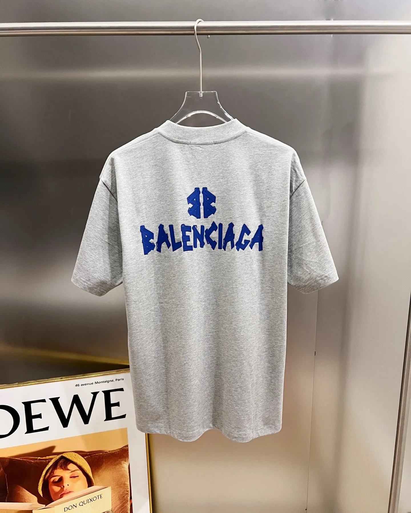 Balenciaga 玫红 Logo 短袖T恤 宽松休閒款