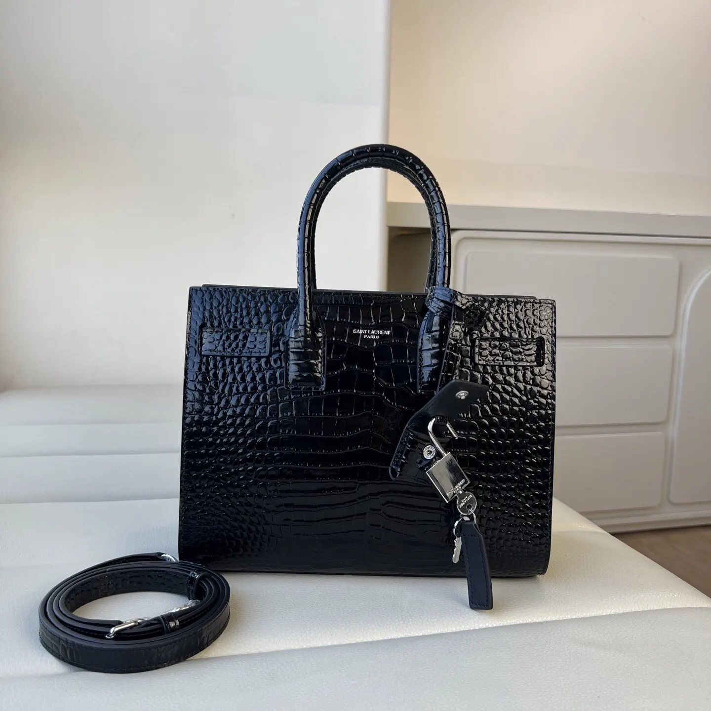 Silver Clutch Bag Leather
