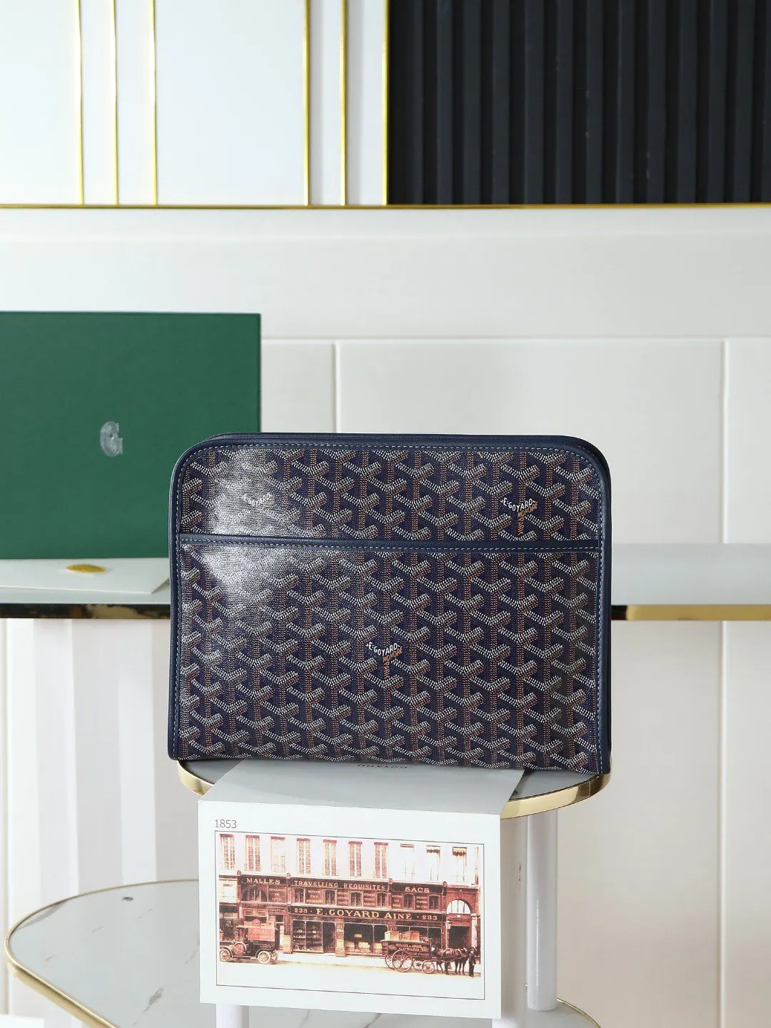 Goyard 黃色 牛皮 手拿包 精致手拿款