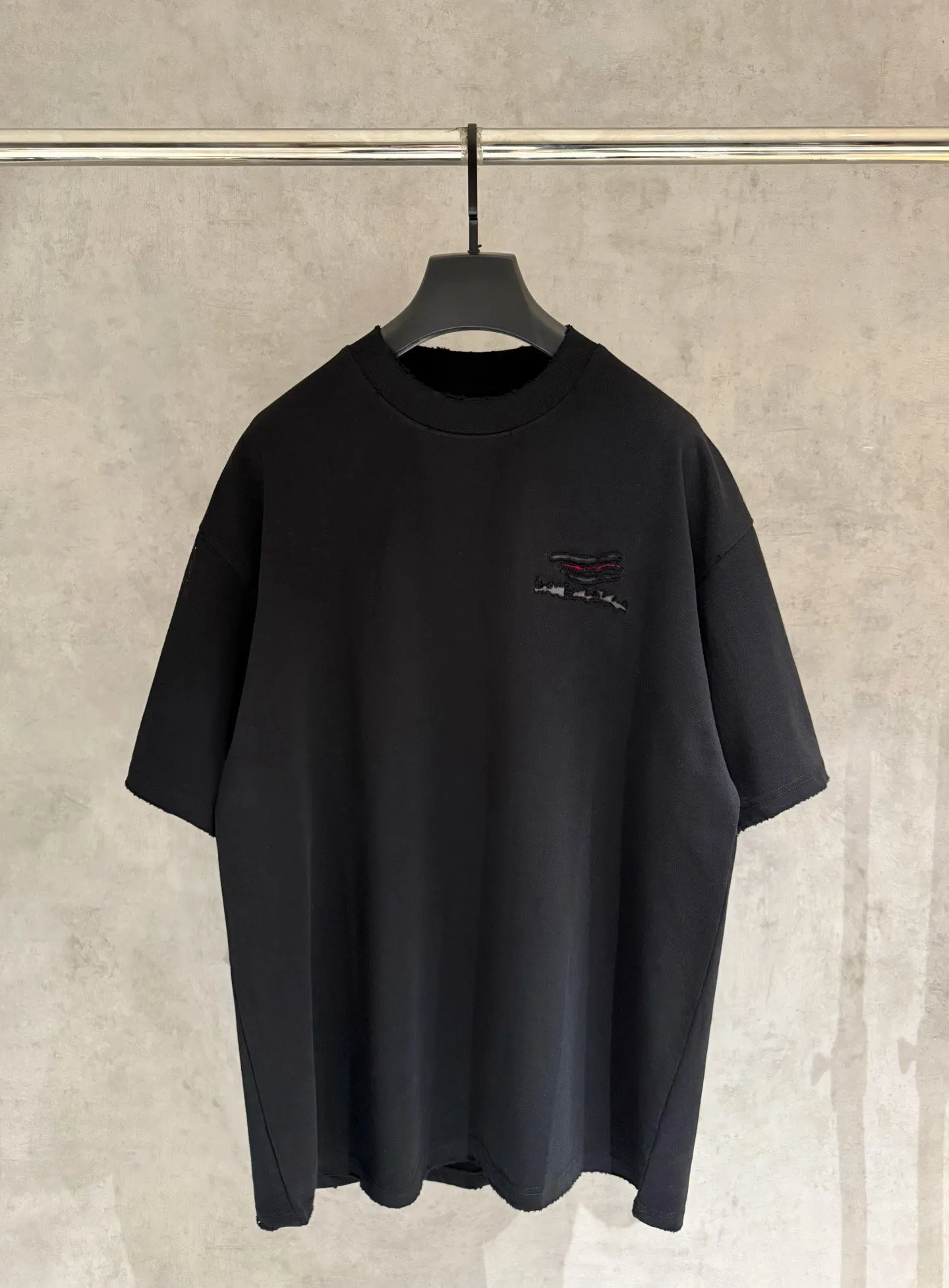Balenciaga 25SS Embroidery Cotton Short Sleeve T-Shirt Street Casual