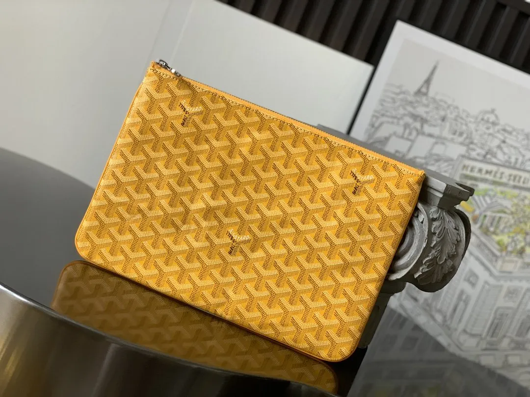 Goyard 黃色 鼎鼎戈雅 手拿包 精致手拿款
