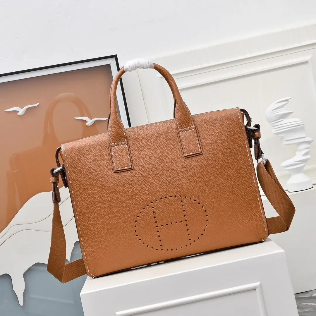 Hermes Briefcase Business Commuter Leather