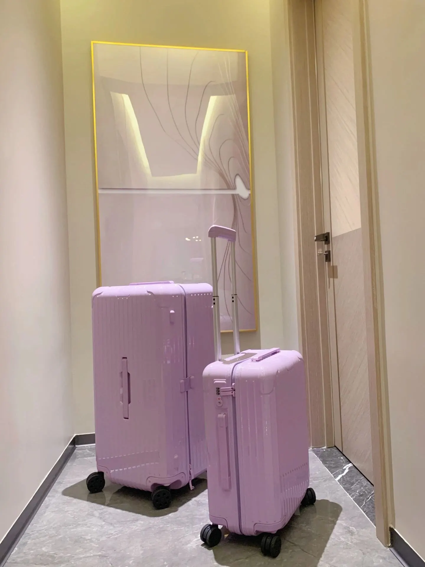 Rimowa Black White Suitcase Travel Lightweight