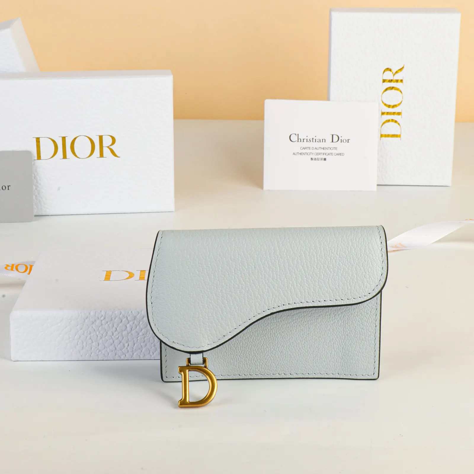 Dior Saddle 羊皮錢包 精緻配飾款