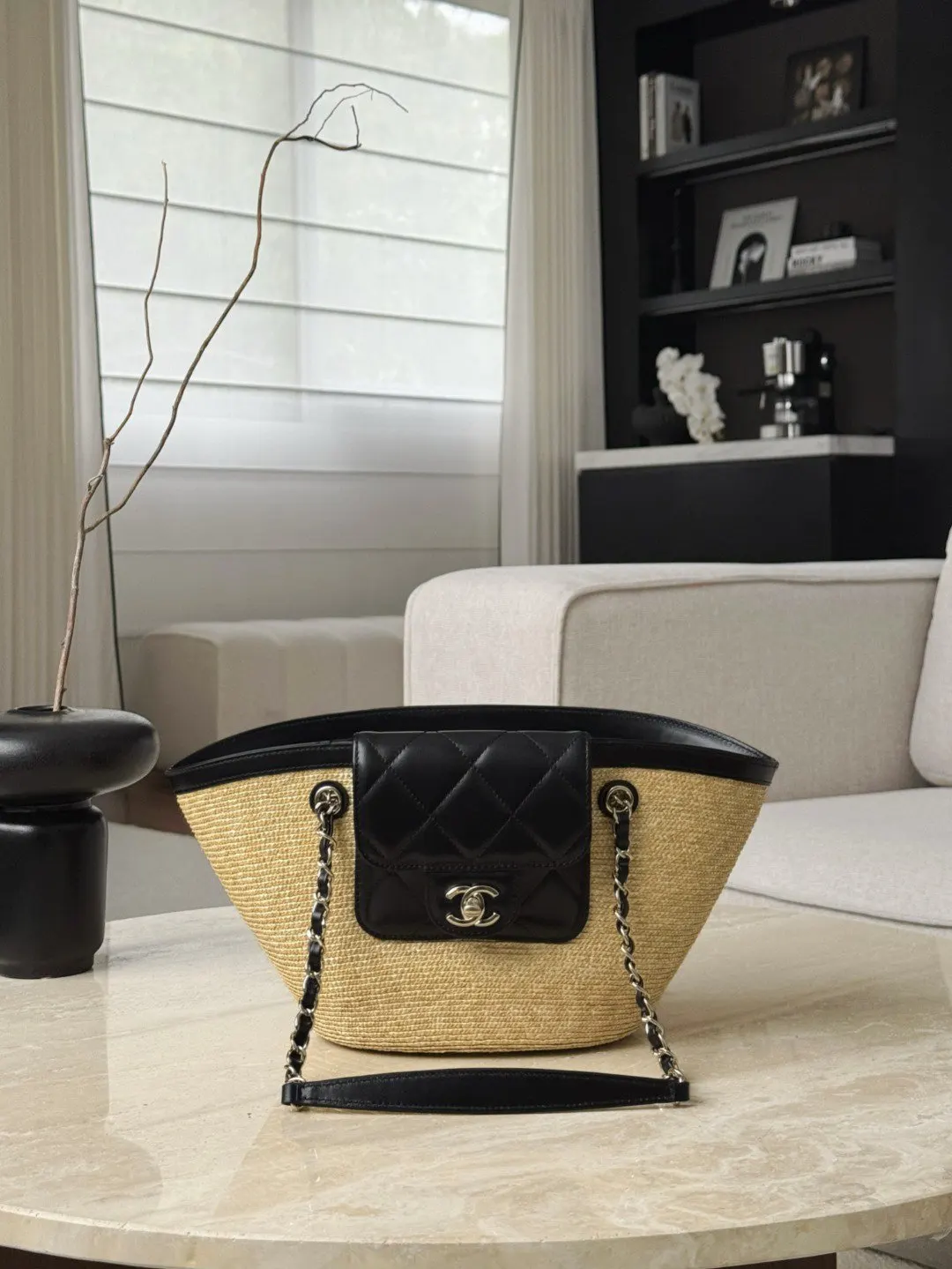 CHANEL 黑色 羊皮 收纳包 旅行收纳款