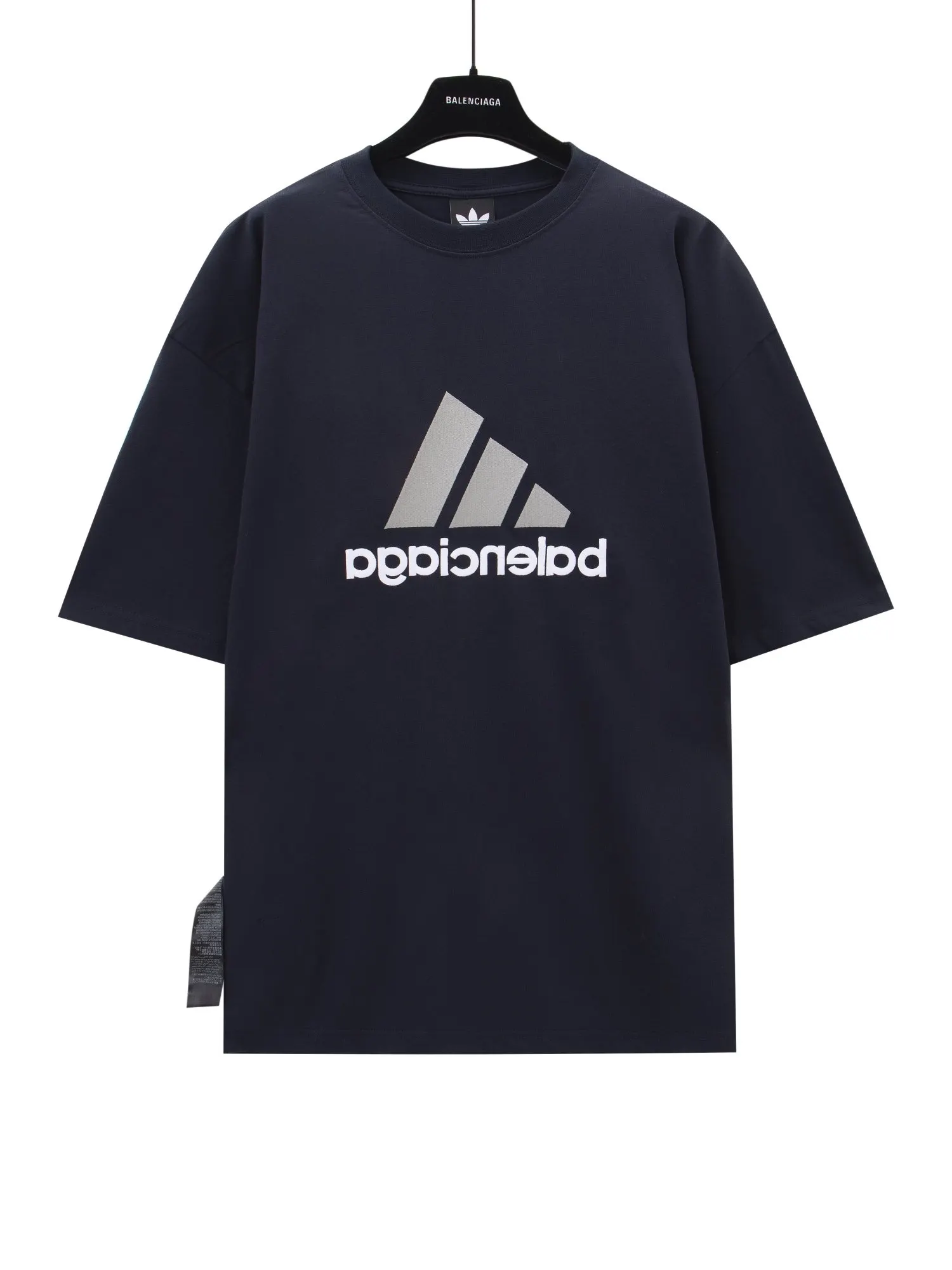 Balenciaga 藍色 Logo 短袖T恤 街頭休閒款