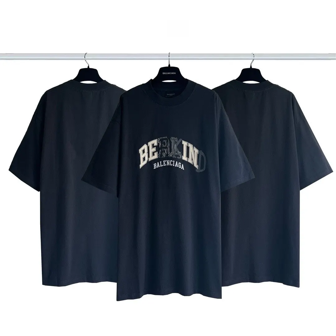 Balenciaga Logo Letter Short Sleeve T-Shirt Street Casual