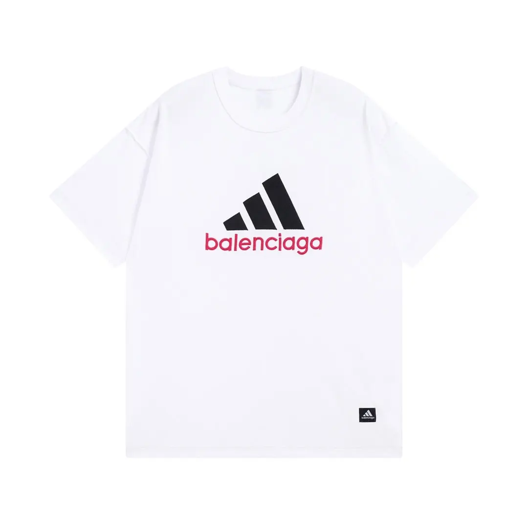 Adidas 白色 字母 刺绣 短袖T恤 日常百搭款
