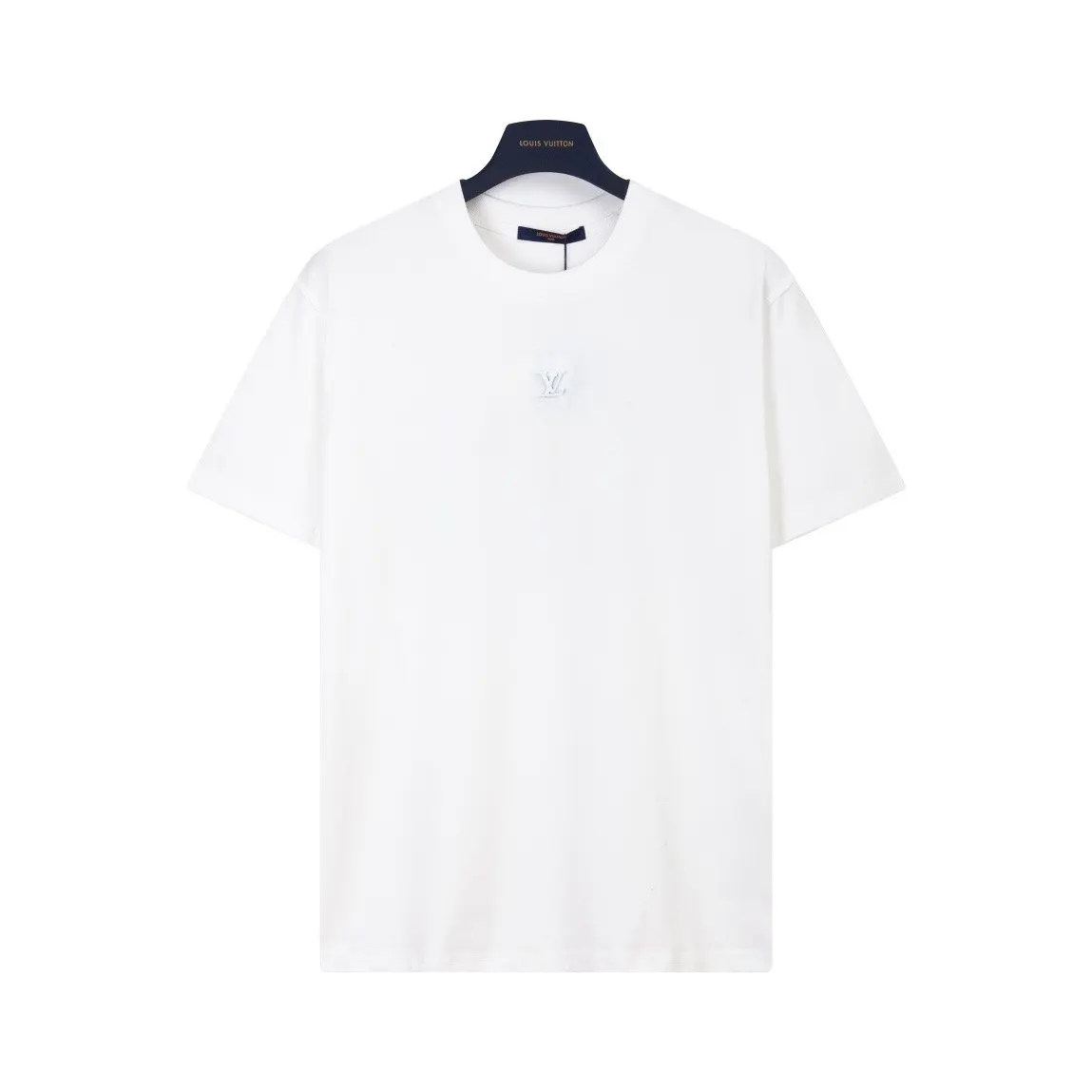 LV White Logo Letter Short Sleeve T-Shirt Casual Versatile