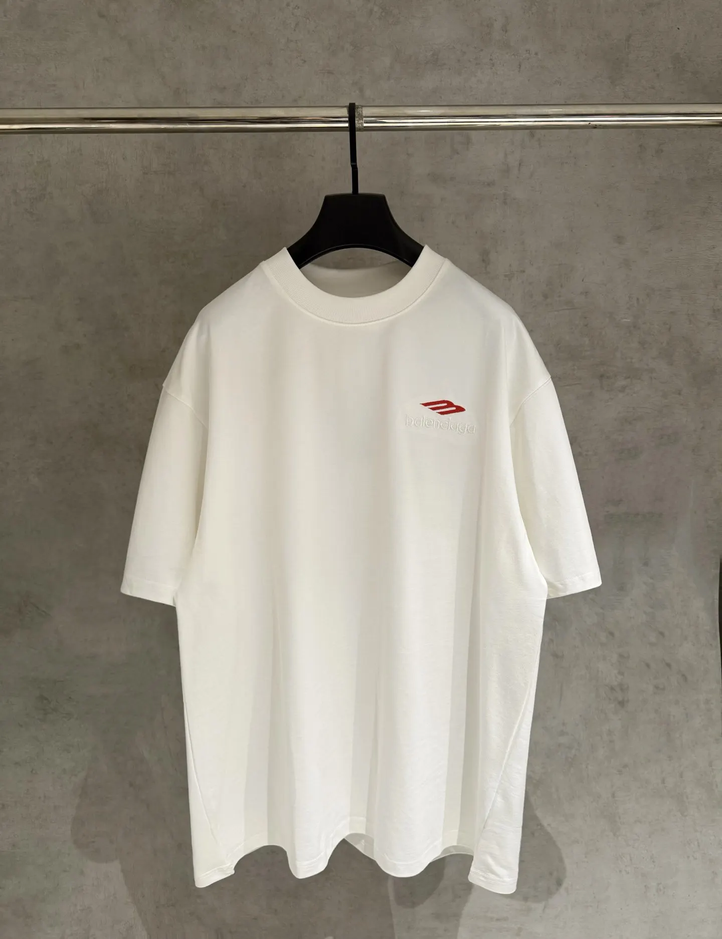 Balenciaga 25SS Embroidery Cotton Short Sleeve T-Shirt Street Casual