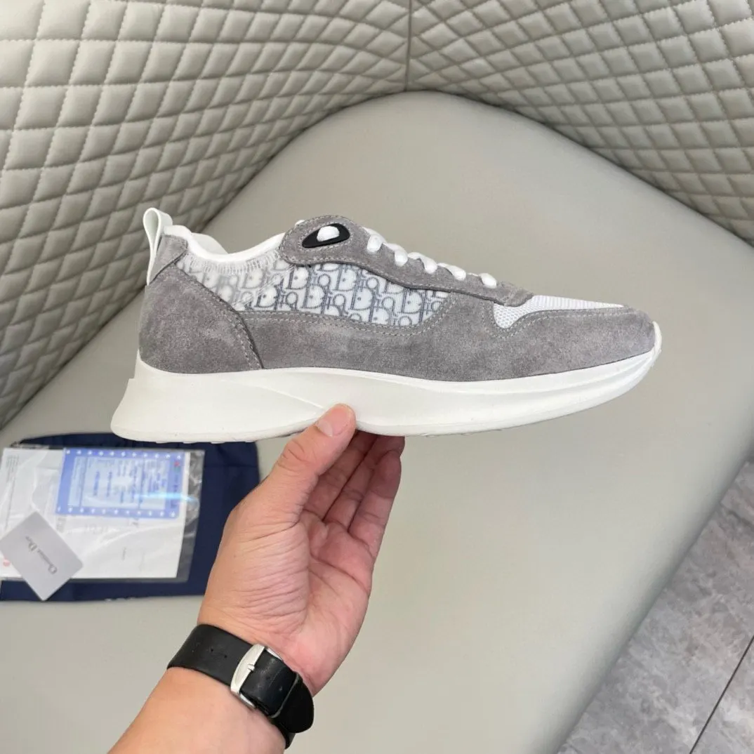Dior B25 銀灰色牛皮休閒鞋 低幫款