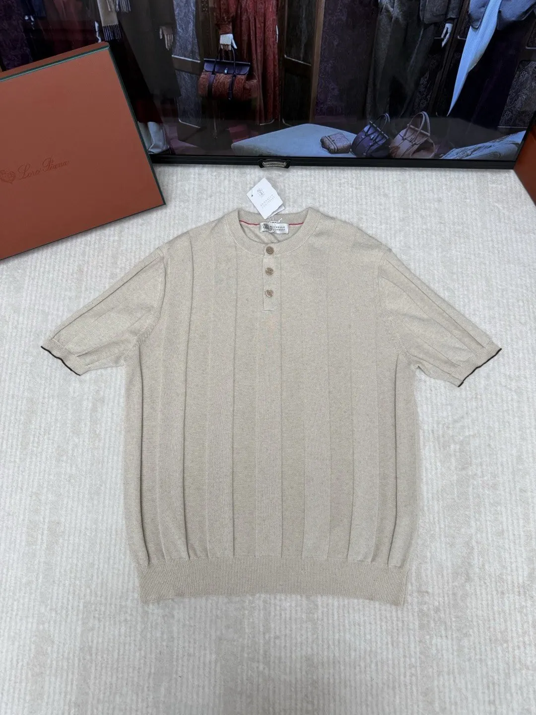 Brunello Cucinelli 米色 提花 針織衫 質感針織款(數字1) Brunello Cucinelli 米色 提花 針織衫 質感針織款(數字1)