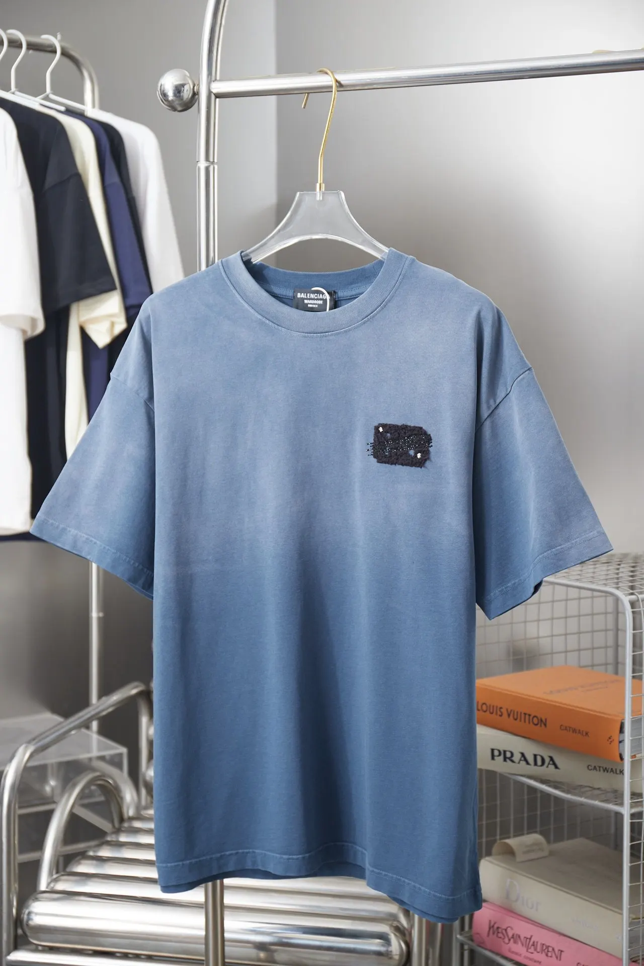Balenciaga 26SS 字母 水洗 短袖T恤 街頭休閒款