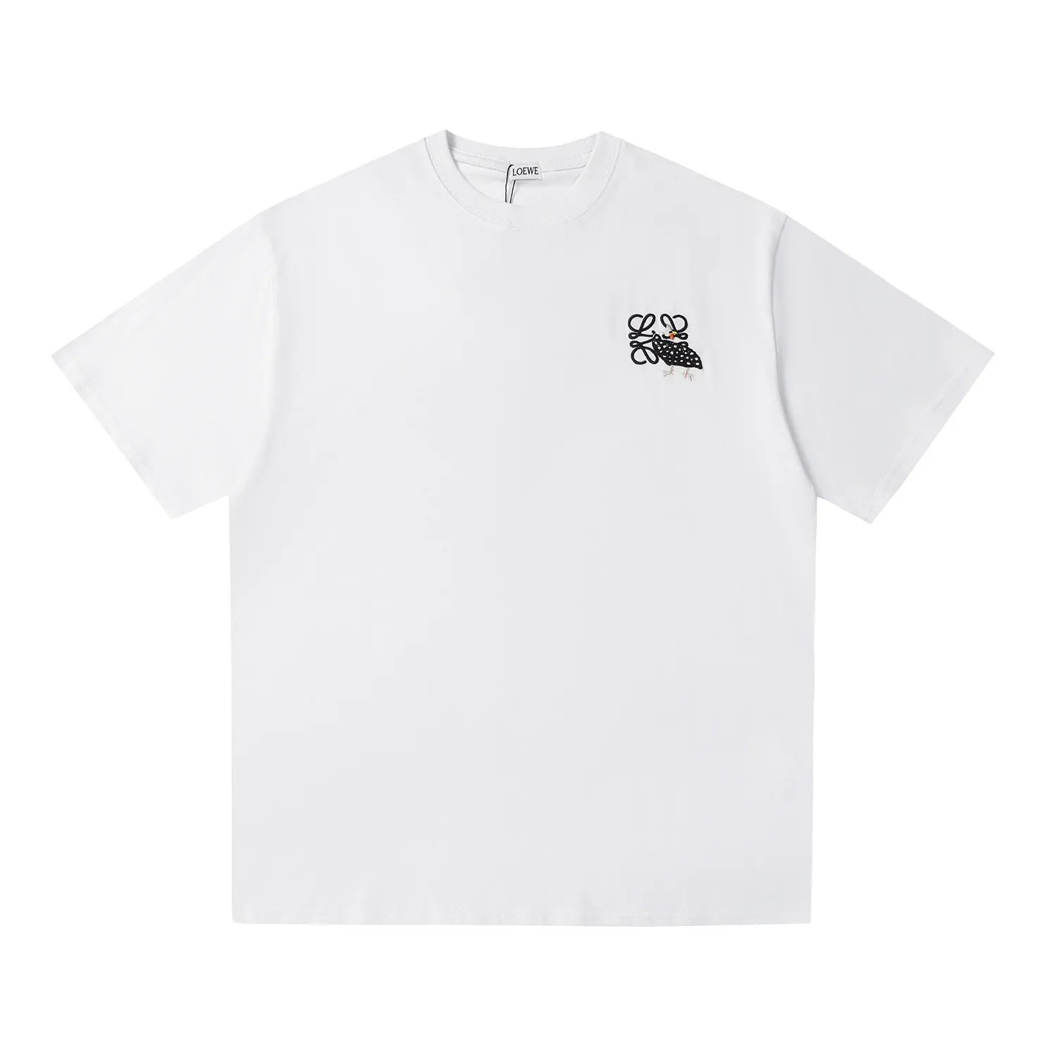 Loewe 23SS Embroidery Cotton Short Sleeve T-Shirt Daily Versatile Style Image 1 Loewe 23SS Embroidery Cotton Short Sleeve T-Shirt Daily Versatile Style Image 1