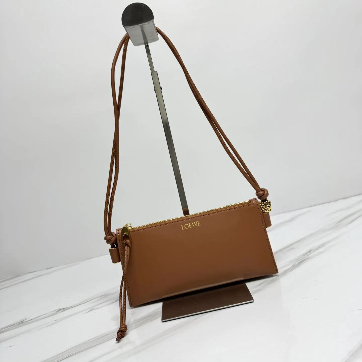 Gold Clutch Bag Leather