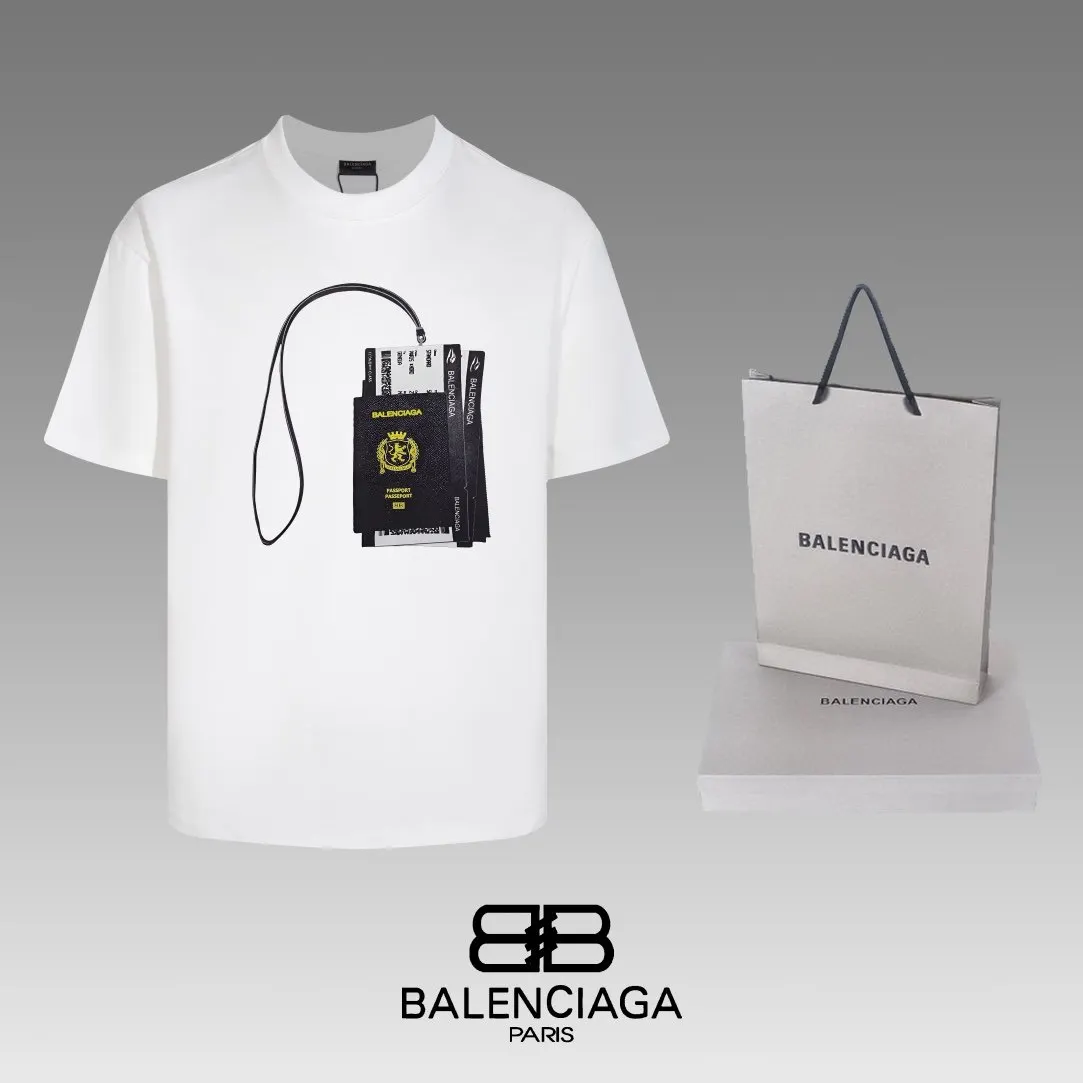 Balenciaga Black Short Sleeve T-Shirt Loose Casual