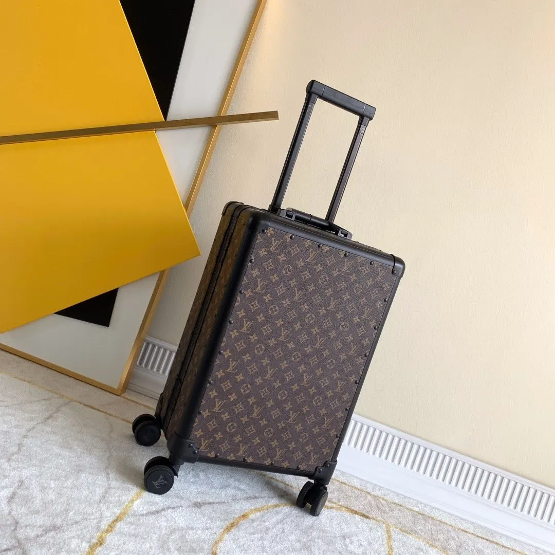 Louis Vuitton Black Monogram Suitcase Travel Lightweight Classic