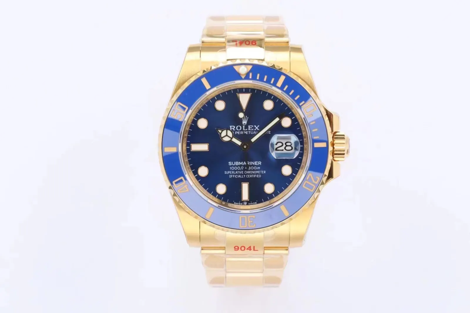 Rolex 藍色 金色 ⃣ 与 一致厚度 表径 手錶 經典腕表款