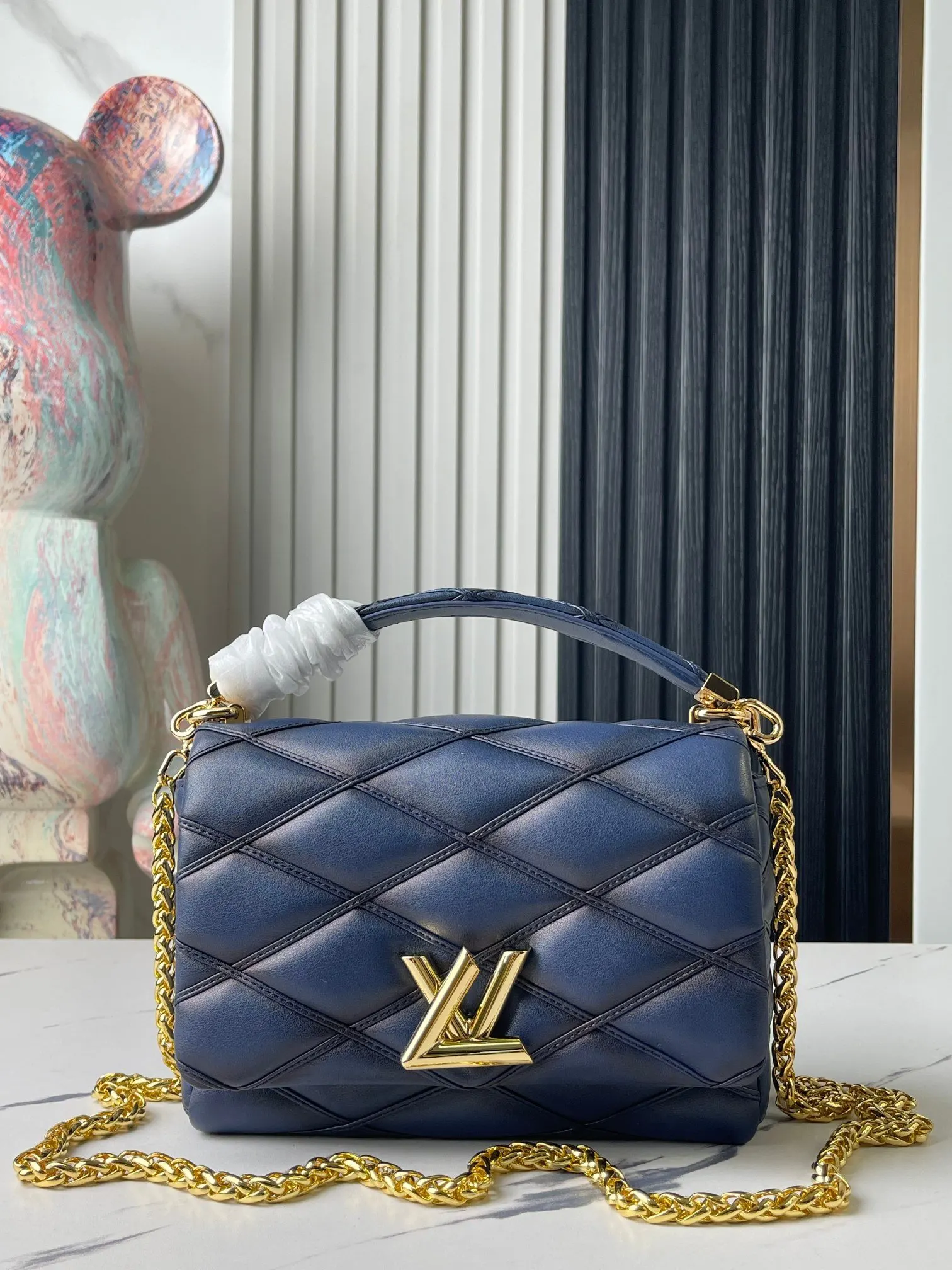 LV 深藍 羊皮 行李箱 旅行拉杆款 輕便出行款