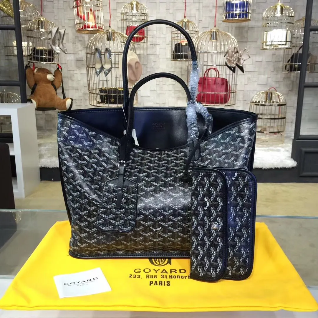 Goyard 戈雅 双面可用 充满法式优雅 订制Y字母涂鸦料 皮轻 旅行袋 大容量旅行款