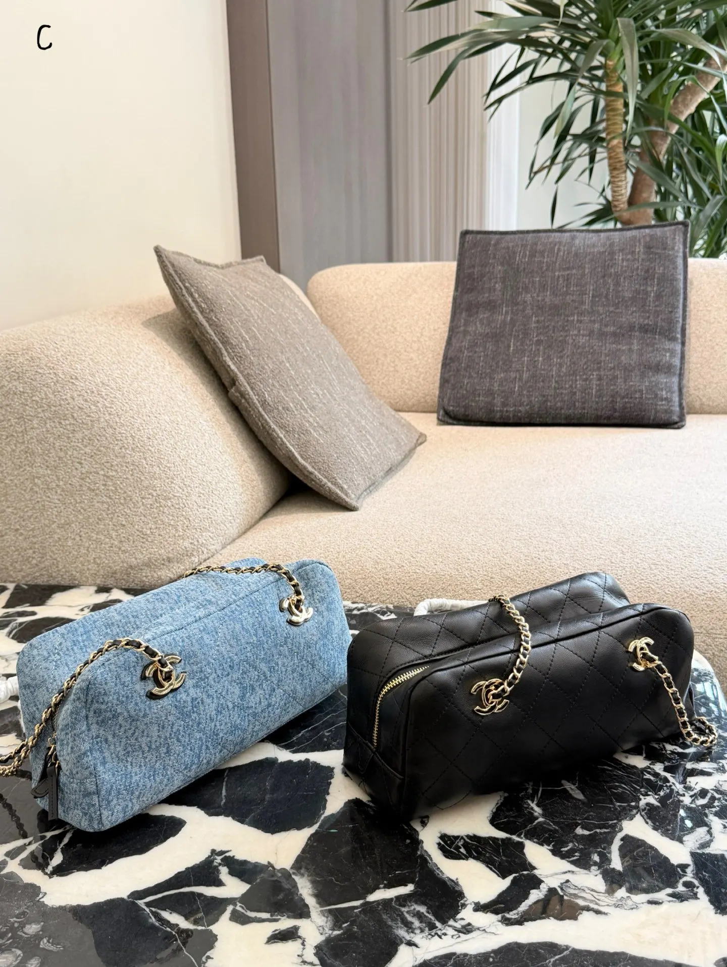 Chanel Blue Chain Bag