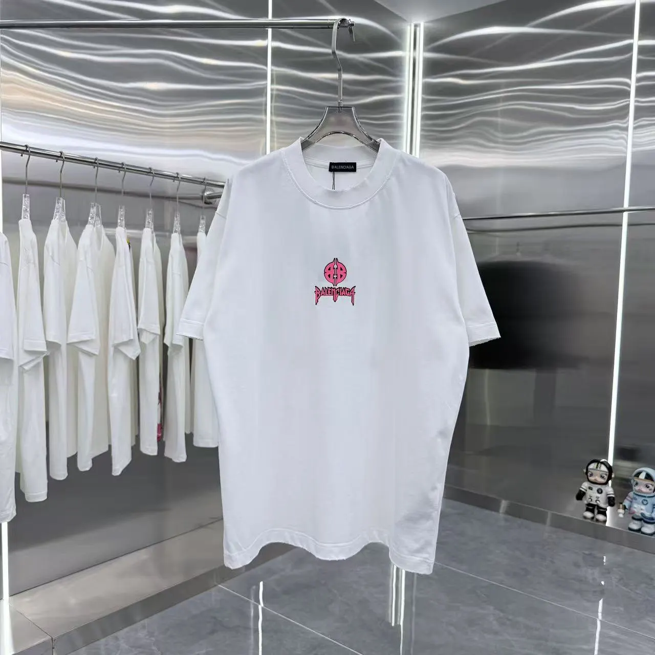 Balenciaga Black Short Sleeve T-Shirt Loose Casual