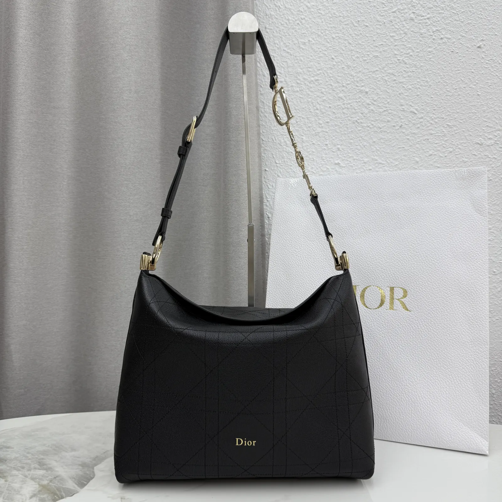 Dior Silver Shoulder Bag Leather