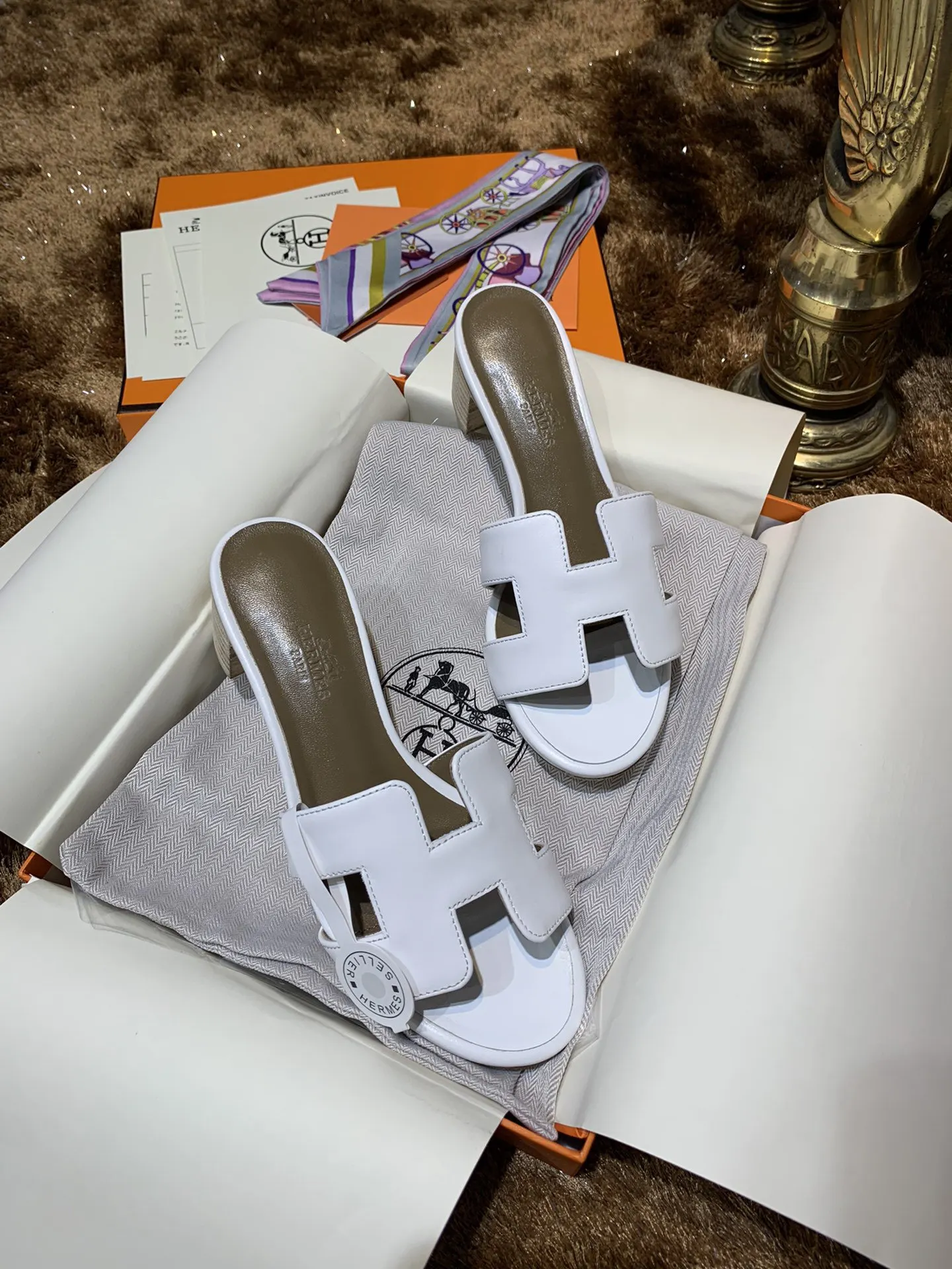 Hermes Oran White