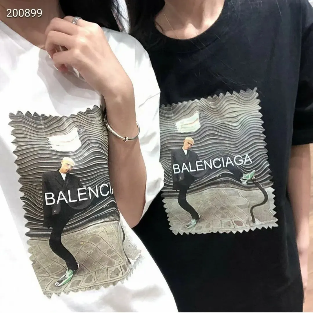 Balenciaga Cotton Short Sleeve T-Shirt Street Casual Style