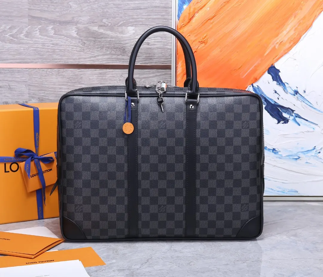 Louis Vuitton Monogram Briefcase Business Commuter Canvas