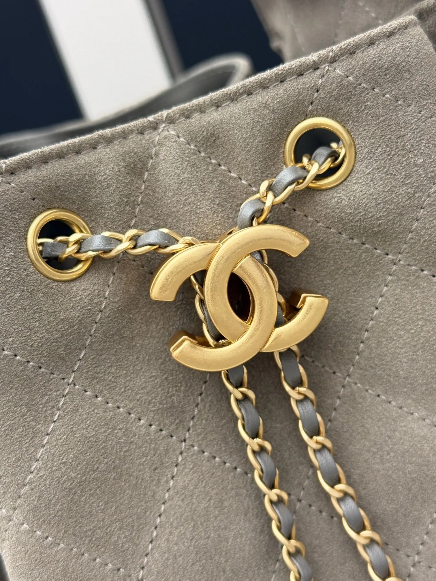 Gold Hobo Shoulder Bag Vintage Leather