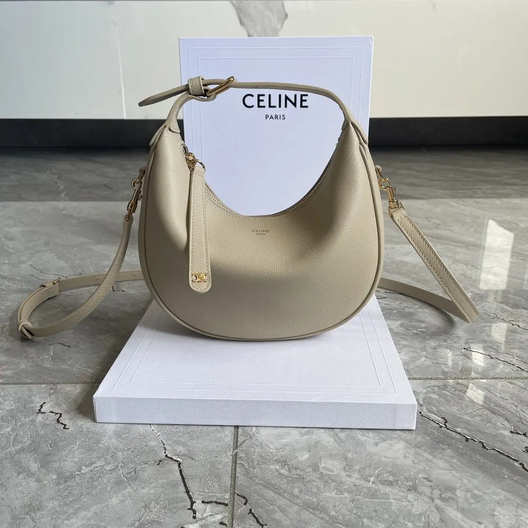 Beige Crossbody Bag Commuter Lightweight Leather