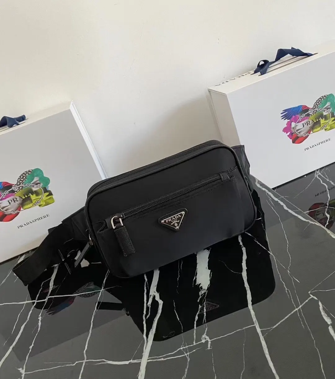 Prada 黑色 腰包 休閒腰包款