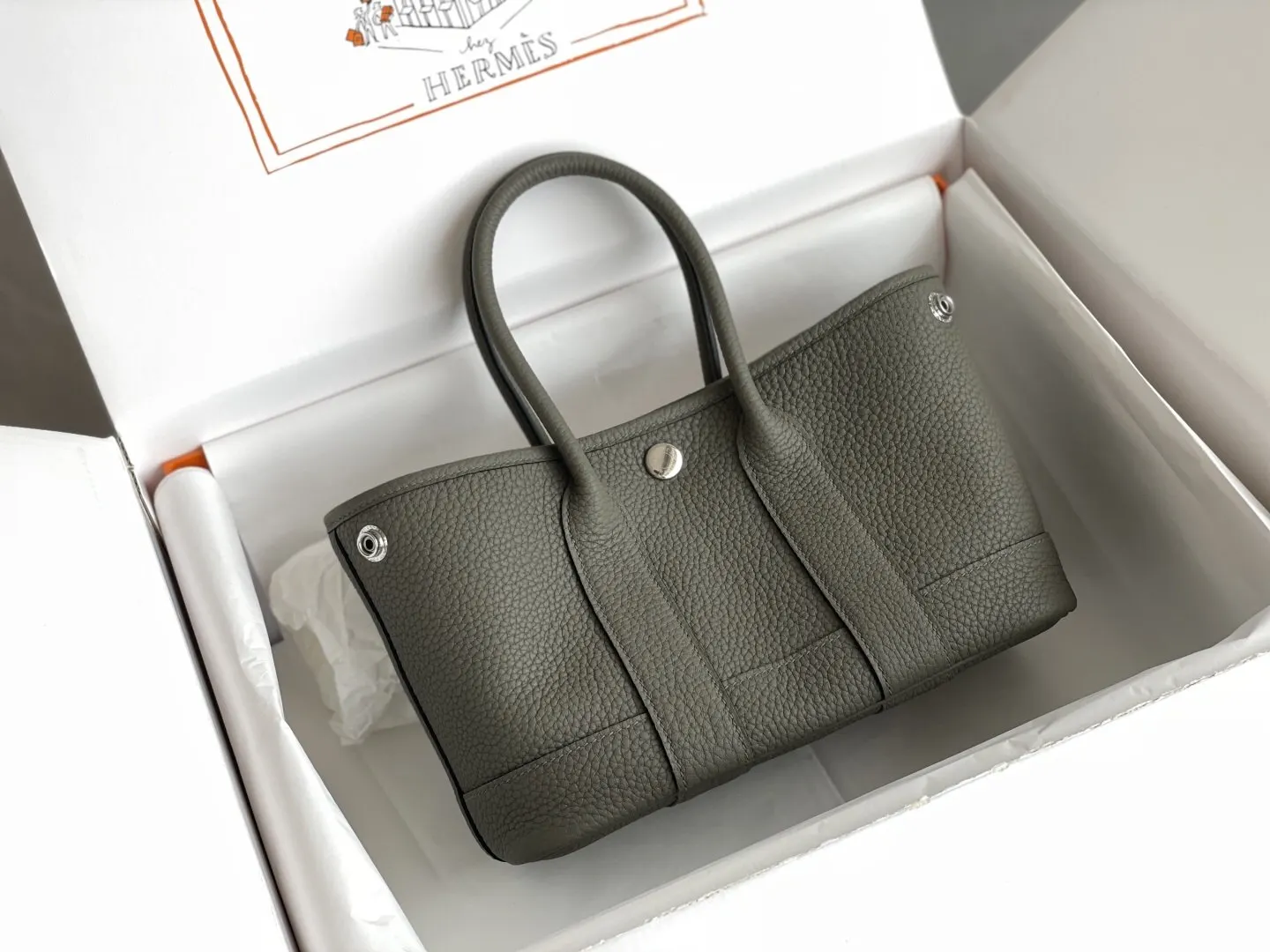 Hermes Garden Party 拼色 Togo牛皮 托特包 10cm 經典款