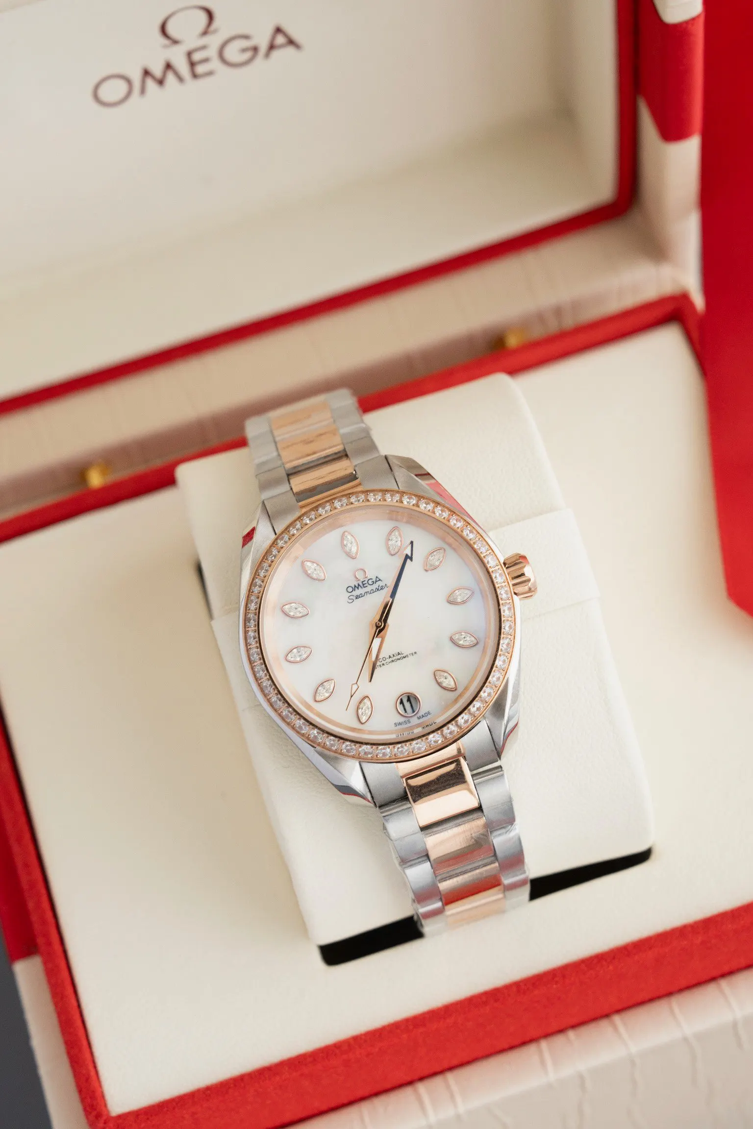 Omega 玫瑰金 欧米茄海马系列 Seamaster Aq