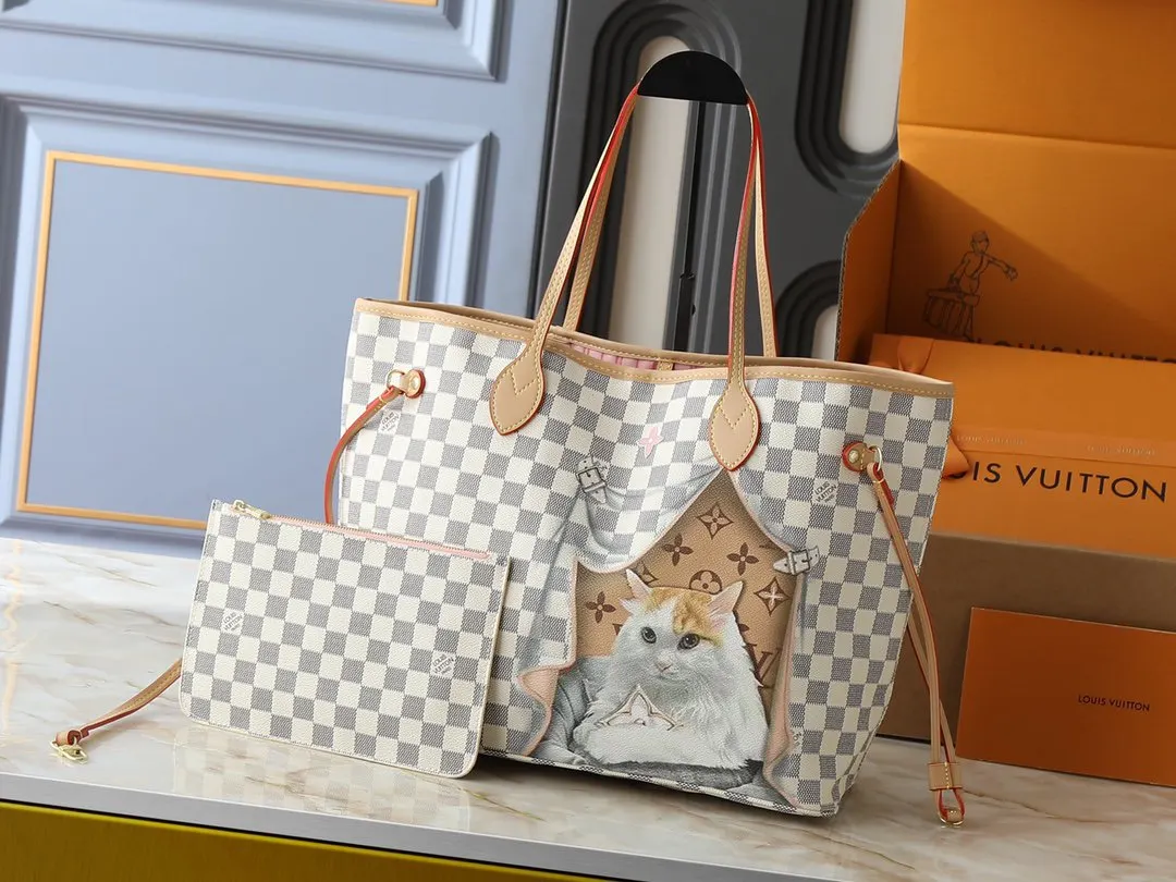 Neverfull 老花 帆布 手拿包 精致手拿款