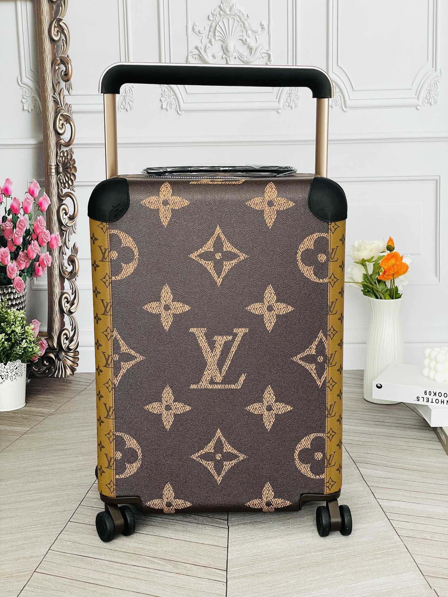 LV 老花 帆布 行李箱 旅行拉杆款 輕便出行款
