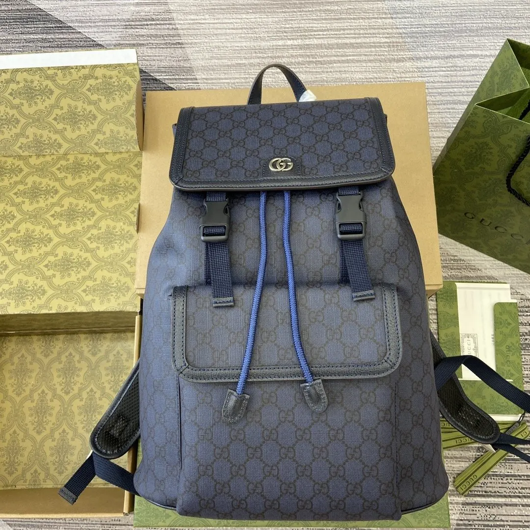 Gucci 深藍 雙肩包 实用雙肩款