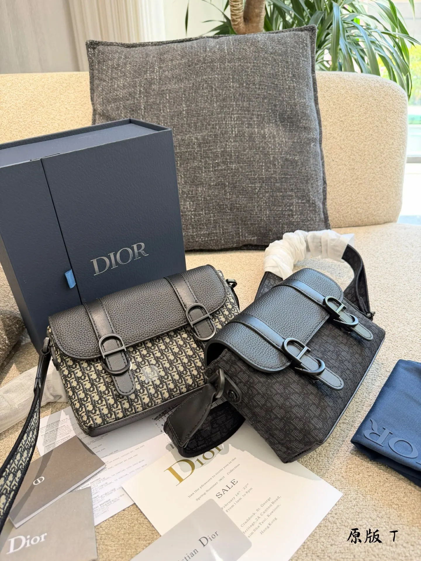 Dior Oblique 拼接樂福鞋 金屬扣款