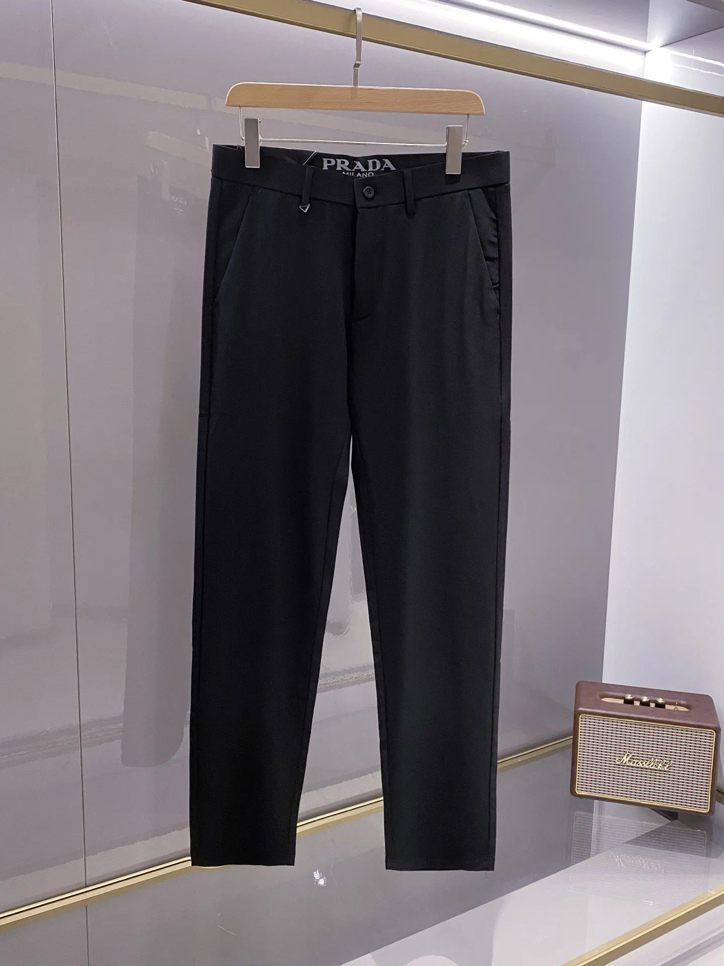 PRADA 棉质 三角标 字母 休閒長褲 休閒寬鬆款