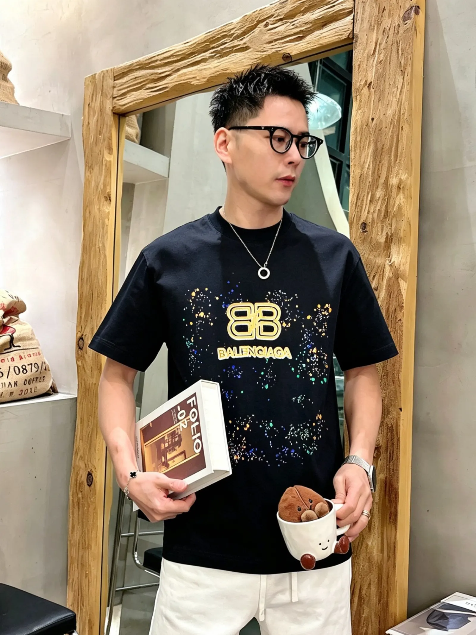 Balenciaga 2026 Spring Summer Logo Letter Short Sleeve T-Shirt Street Casual